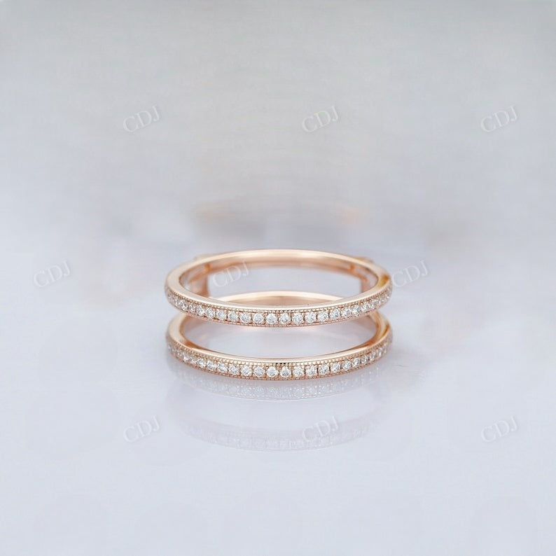 0.33CTW Enhancer Double Row Natural Diamond Wedding Band Wedding Band customdiamjewel   