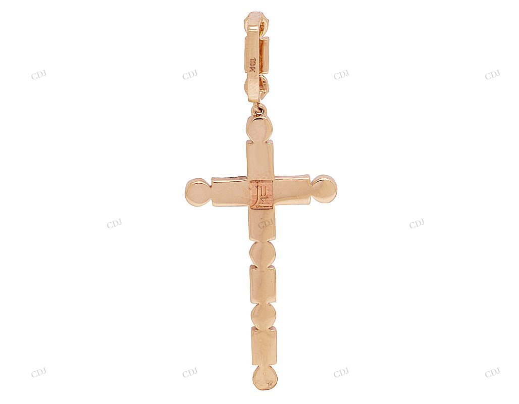 2 Inch Moissanite Flower Cross Pendant hip hop jewelry CustomDiamJewel