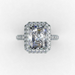 Radiant Cut Full Eternity Moissanite Engagement Ring  customdiamjewel   