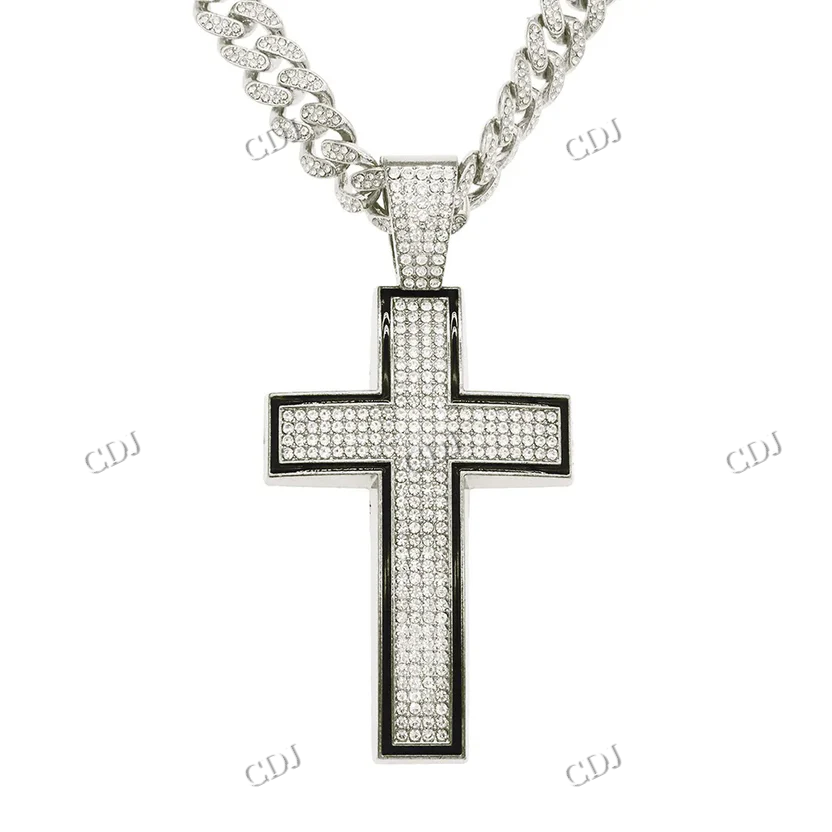 VVS Round Cut Diamond Crist Cross Hip Hop Pendant hip hop jewelry CustomDiamJewel