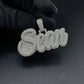 Iced Out Moissanite "Sean" Silver Pendant hip hop jewelry CustomDiamJewel   
