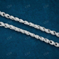 7MM Rope Chain Sterling Silver Iced Out Hip Hop chain hip hop jewelry customdiamjewel   