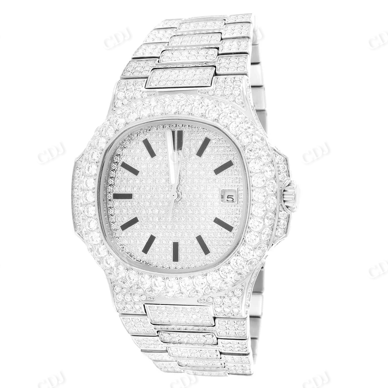 Real Diamonds Round Custom Fully Iced Out Mens Diamond customdiamjewel