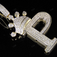 Iced Out Diamond 14K Gold Letter 'P' Initial Custom Pendant CustomDiamJewel