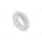 925 Sterlingn Silver 5 Row Moissanite Diamond Eternity Band hip hop jewelry CustomDiamJewel