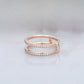 0.33CTW Enhancer Double Row Natural Diamond Wedding Band Wedding Band customdiamjewel   