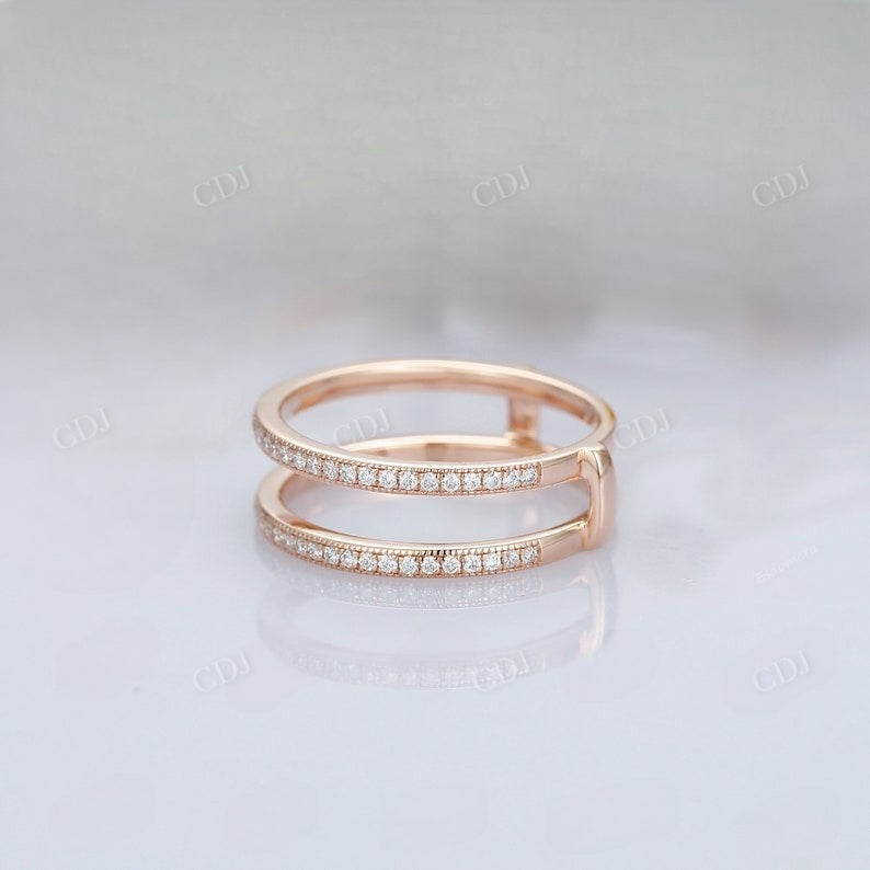 0.33CTW Enhancer Double Row Natural Diamond Wedding Band Wedding Band customdiamjewel   