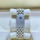 36mm Two Tone Arabic Dial Iced Out Rolex Watch customdiamjewel