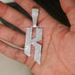 K Letter Lab Created Diamond Silver Pendant hip hop jewelry customdiamjewel   