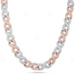 925 Silver Two Tone Miami Cuban Link Moissanite Chain CustomDiamJewel