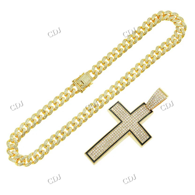 VVS Round Cut Diamond Crist Cross Hip Hop Pendant hip hop jewelry CustomDiamJewel