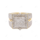 Fully Iced Out 14K Moissanite Square Shape Ring hip hop jewelry customdiamjewel