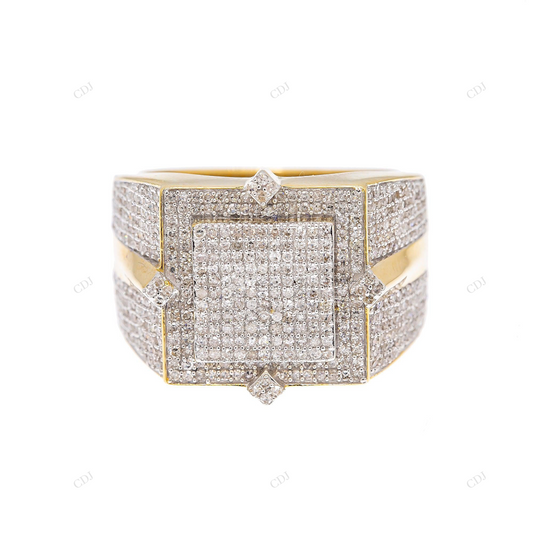 Fully Iced Out 14K Moissanite Square Shape Ring hip hop jewelry customdiamjewel