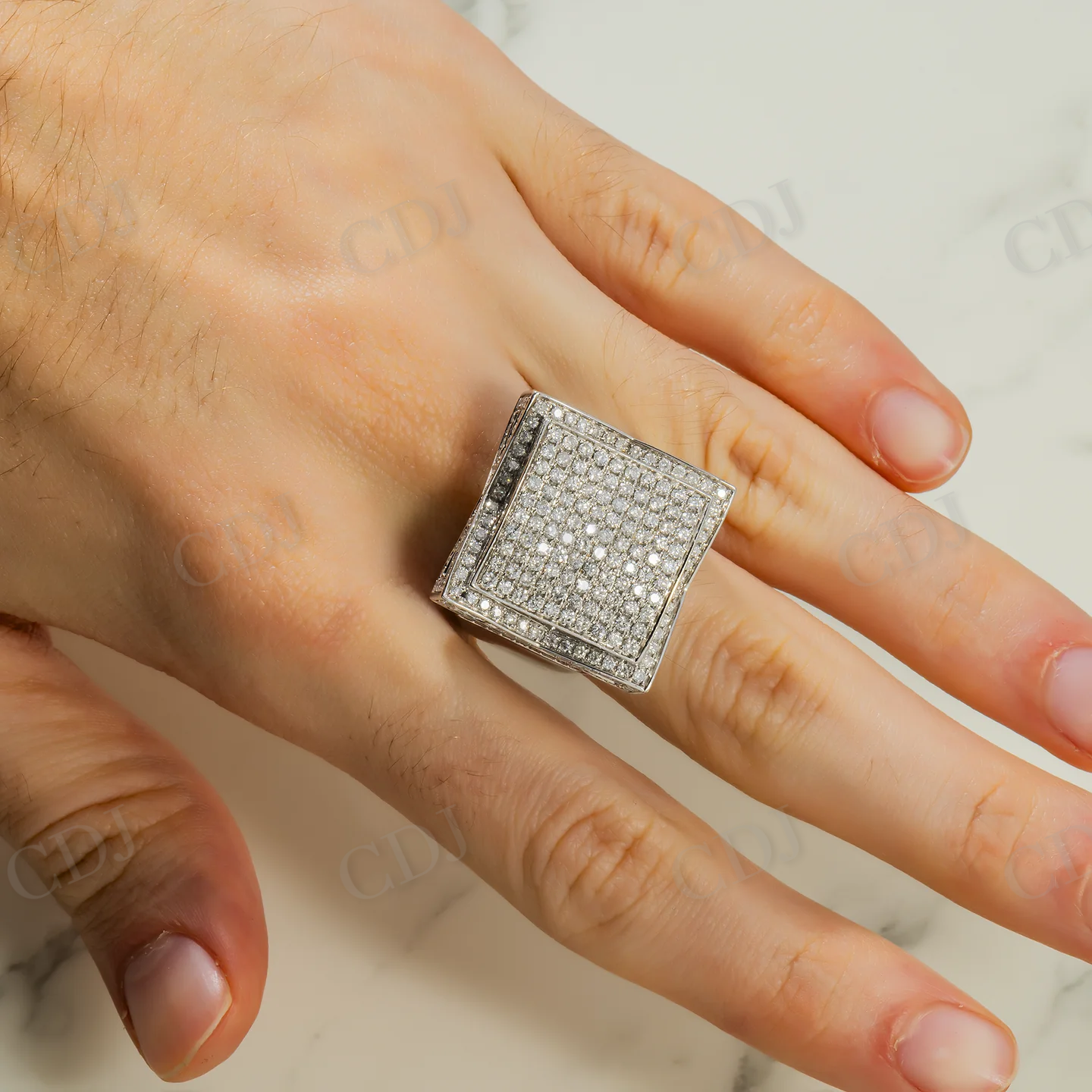 4.30 CTW Sterling Silver Iced Out Unisex Ring Hip Hop Ring customdiamjewel