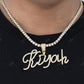 925 Sterling Silver Cursive Name Hip Hop Letter Pendant hip hop jewelry CustomDiamJewel