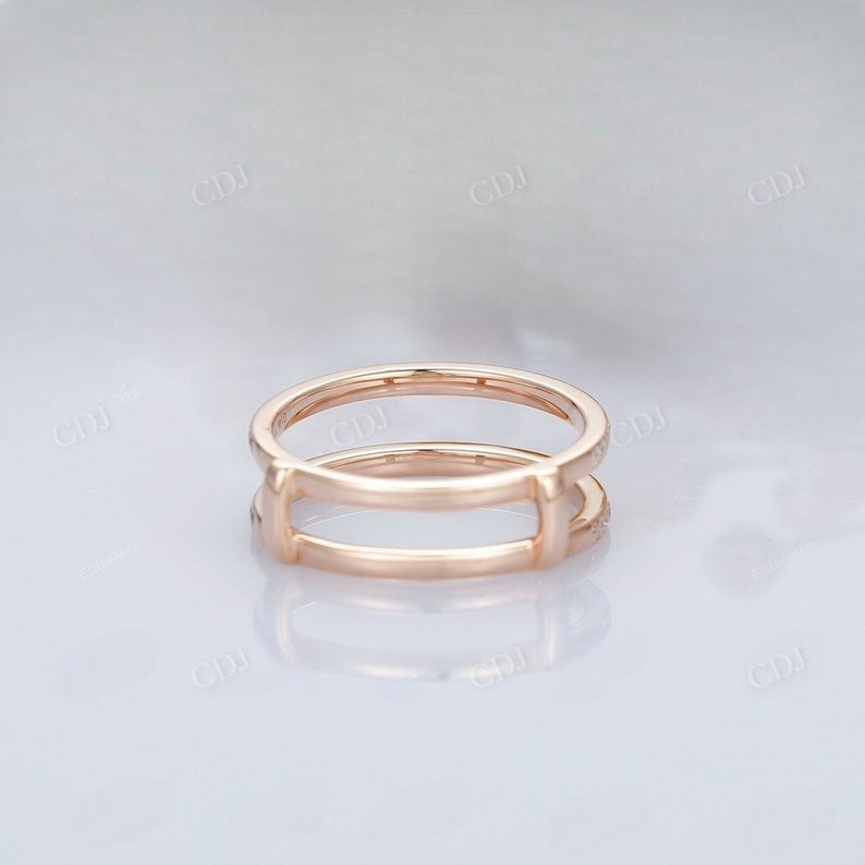 0.33CTW Enhancer Double Row Natural Diamond Wedding Band Wedding Band customdiamjewel   