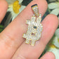 10K Gold Lab Grown Diamond Bitcoin Pendant customdiamjewel