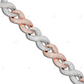925 Silver Two Tone Miami Cuban Link Moissanite Chain CustomDiamJewel