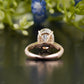 Oval Lab-Grown Three-Row Pavé Ring
