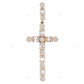 2 Inch Moissanite Flower Cross Pendant hip hop jewelry CustomDiamJewel