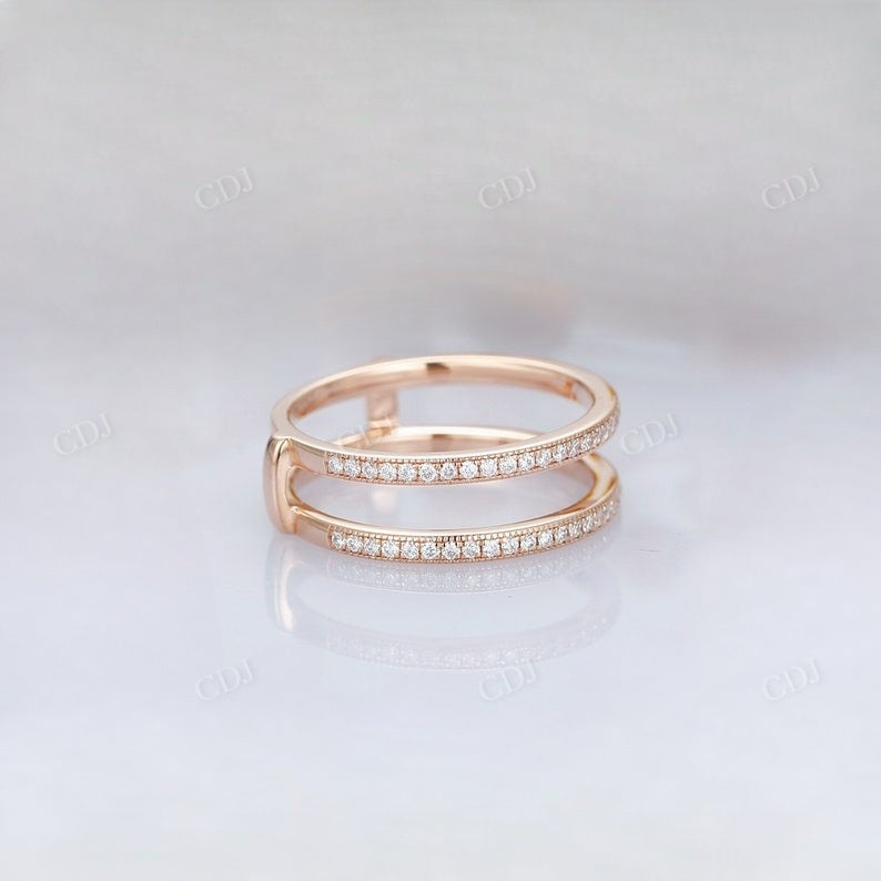 0.33CTW Enhancer Double Row Natural Diamond Wedding Band Wedding Band customdiamjewel   