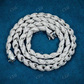 7MM Rope Chain Sterling Silver Iced Out Hip Hop chain hip hop jewelry customdiamjewel   