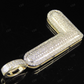 1.4" 0.65 CTW 18K Gold Natural Diamond Custom L Letter Pendant CustomDiamJewel