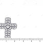 Lab Grown 14K White Gold Diamond Cross Pendant Hip Hop Pendent CustomDiamJewel