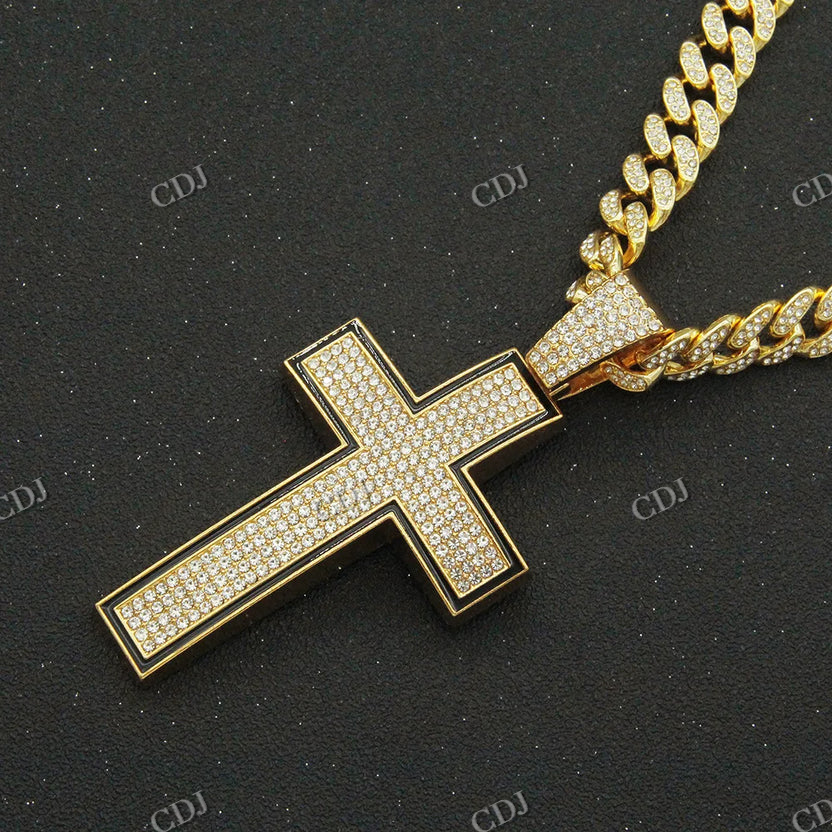 VVS Round Cut Diamond Crist Cross Hip Hop Pendant hip hop jewelry CustomDiamJewel