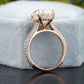 Oval Lab-Grown Three-Row Pavé Ring