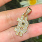 10K Gold Lab Grown Diamond Bitcoin Pendant customdiamjewel