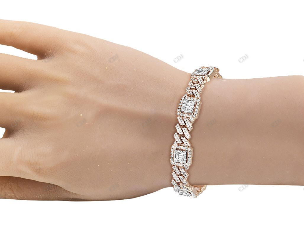 New Style Silver Moissanite Iced Out Cuban Bracelet