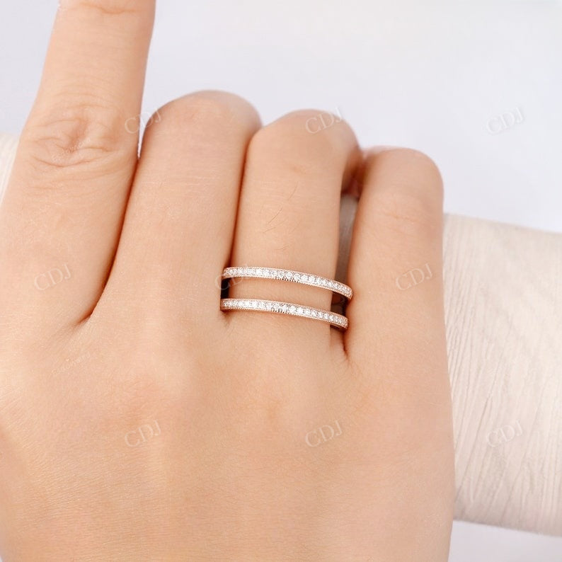 0.33CTW Enhancer Double Row Natural Diamond Wedding Band Wedding Band customdiamjewel   
