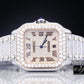 Moissanite Square Dial Iced Out Cartier Santos Watch customdiamjewel