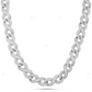 925 Silver Two Tone Miami Cuban Link Moissanite Chain CustomDiamJewel