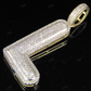 1.4" 0.65 CTW 18K Gold Natural Diamond Custom L Letter Pendant CustomDiamJewel