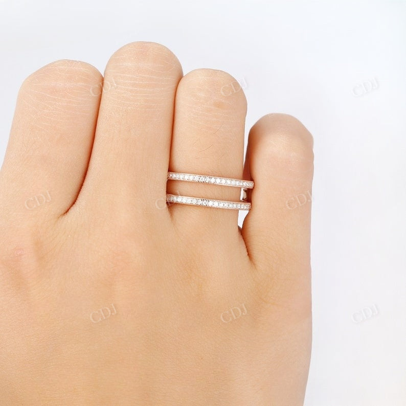 0.33CTW Enhancer Double Row Natural Diamond Wedding Band Wedding Band customdiamjewel   
