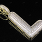 1.4" 0.65 CTW 18K Gold Natural Diamond Custom L Letter Pendant CustomDiamJewel