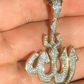 Mens Allah Islam Diamond Pendant  customdiamjewel   