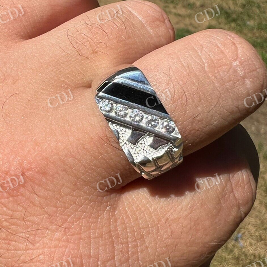 Round Cut Channel Set Mens Everyday  Ring  customdiamjewel   
