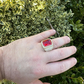 Radiant Cut Yellow Gold Ruby Stone Ring  customdiamjewel   