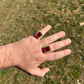 Radiant Cut Yellow Gold Ruby Stone Ring  customdiamjewel   