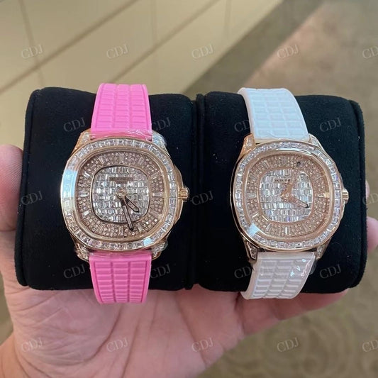 Patek Philippe Luxury Diamond Moissanite Watches customdiamjewel