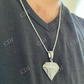 Iced Diamond Shape BLING Pendant  customdiamjewel   
