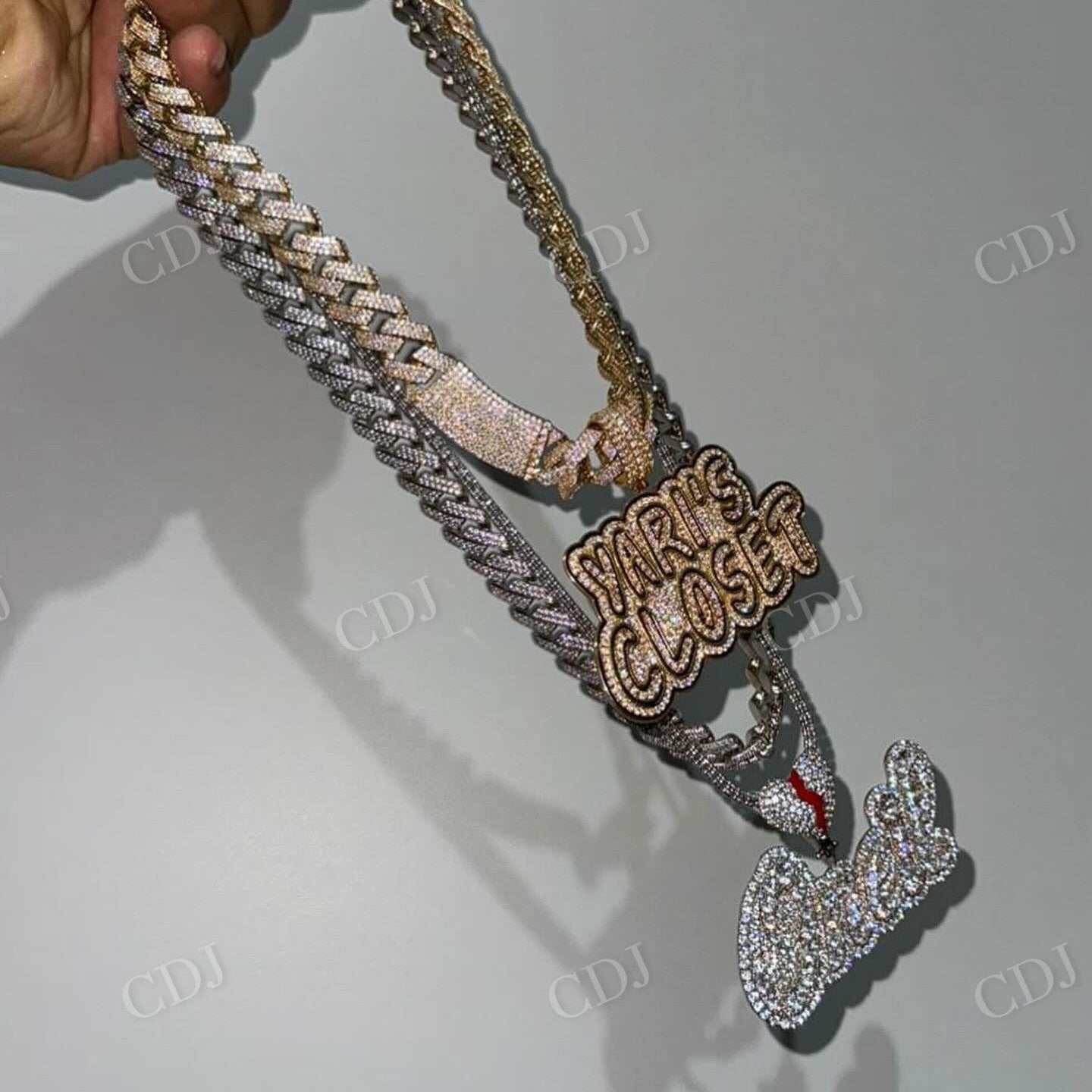 Exquisite Design Hip Hop Diamond Letter Pendant hip hop jewelry CustomDiamJewel   