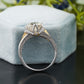 Lab-Grown Diamond Vintage Halo Ring