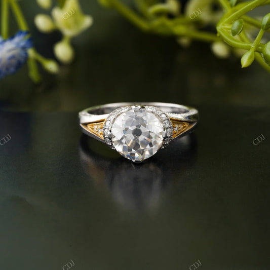 Lab-Grown Diamond Vintage Halo Ring