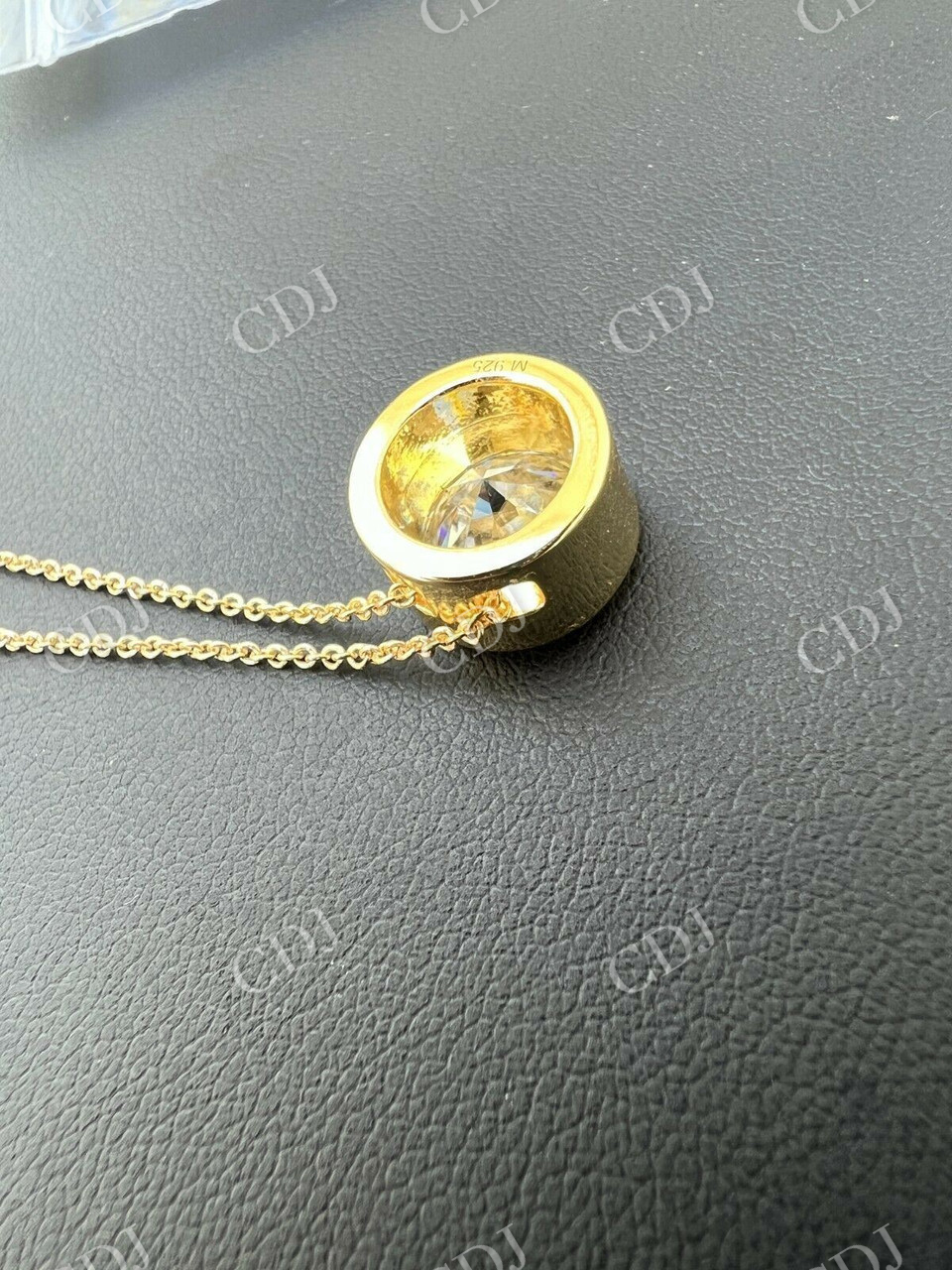 Moissanite Solitaire Pendant Necklace  customdiamjewel   