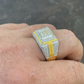 Gorgeous Two Tone Mix Baguette Diamond Ring  customdiamjewel   