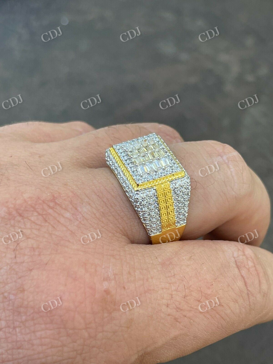 Gorgeous Two Tone Mix Baguette Diamond Ring  customdiamjewel   